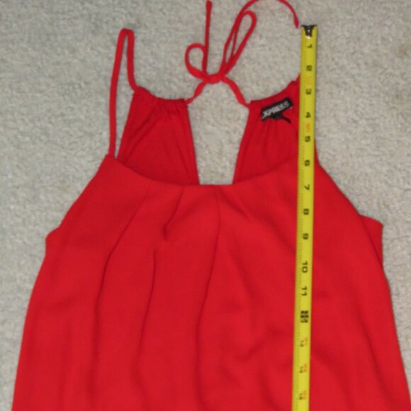 Express Orange Red Sleeveless ID 00400300 Tank Top w/Spaghetti Straps Size XS - Picture 3 of 15